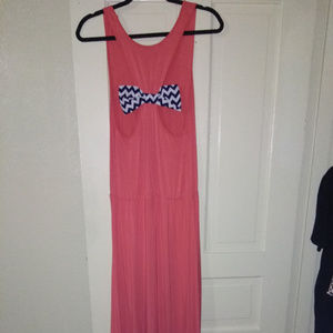 charming charlies coral dress with bow